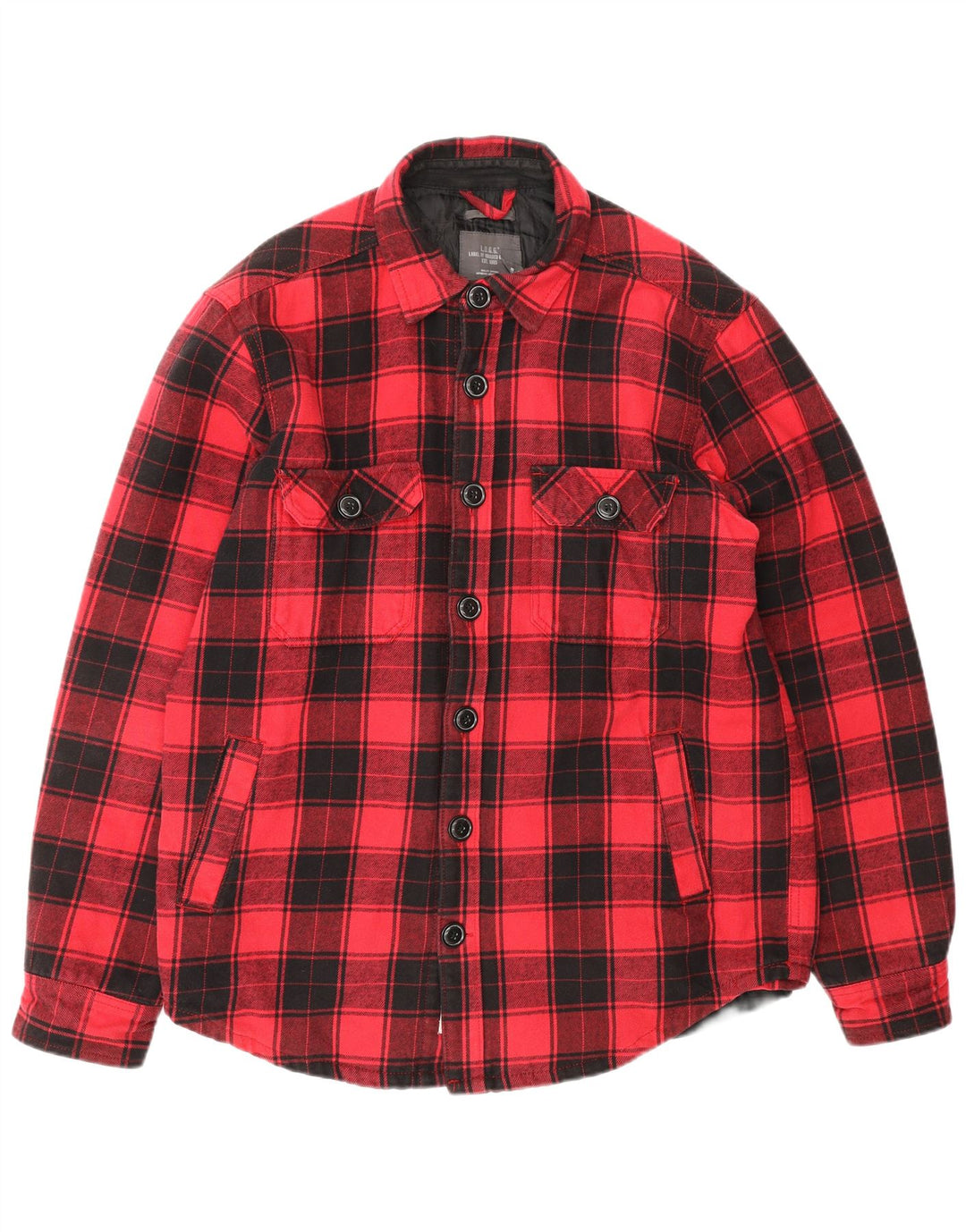 Camisa masculina de flanela H&M Lumberjack grande algodão xadrez rosa
