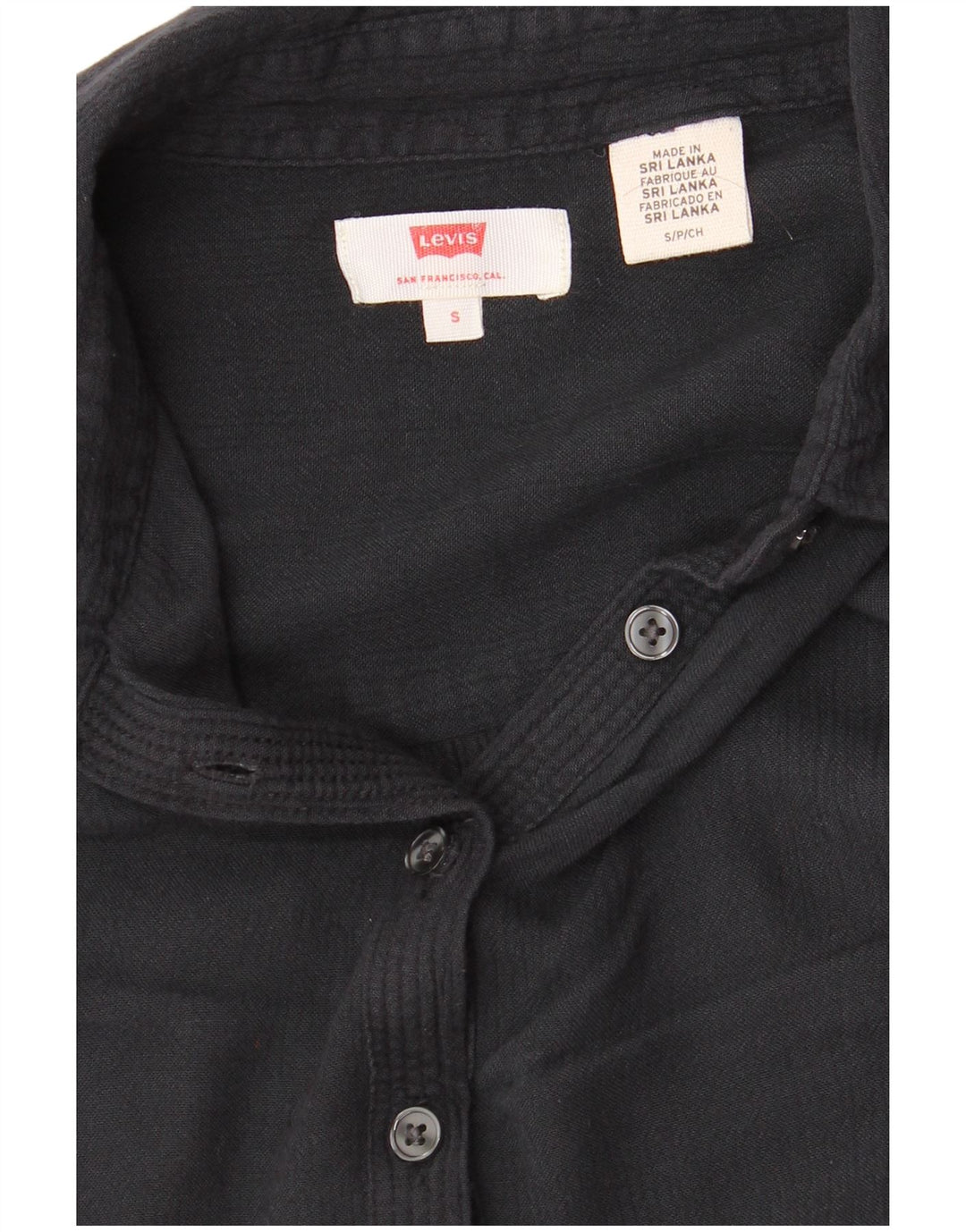 Camisa pulôver oversized feminina LEVI'S Reino Unido 10 pequena preta