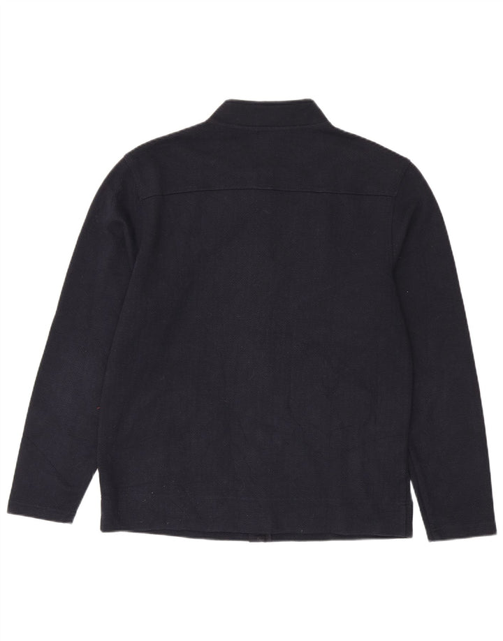 Jaqueta masculina de agasalho Massimo Dutti grande espinha de peixe azul marinho