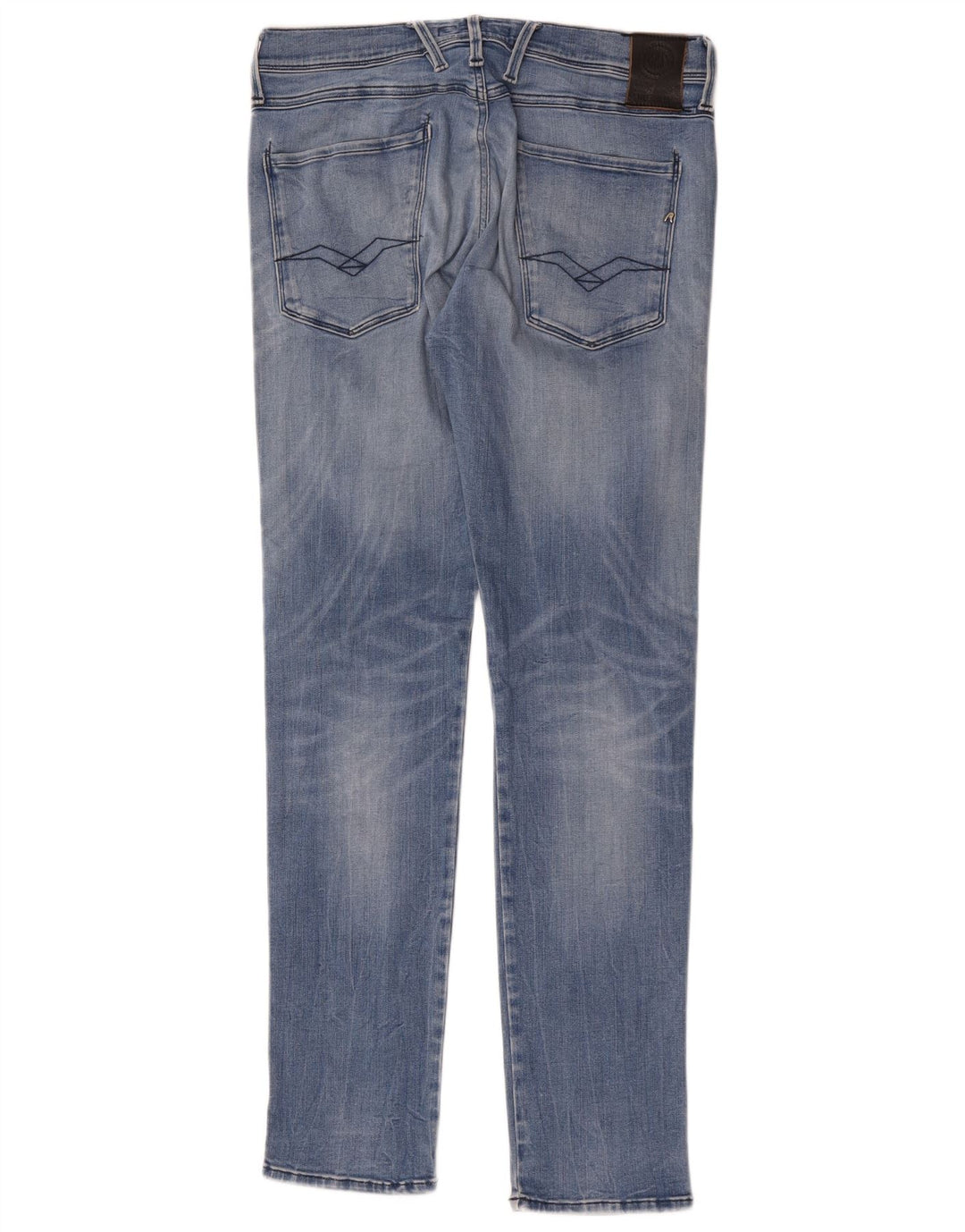 Replay Feminino Anbass Slim Jeans W32 L32 Azul Poliéster