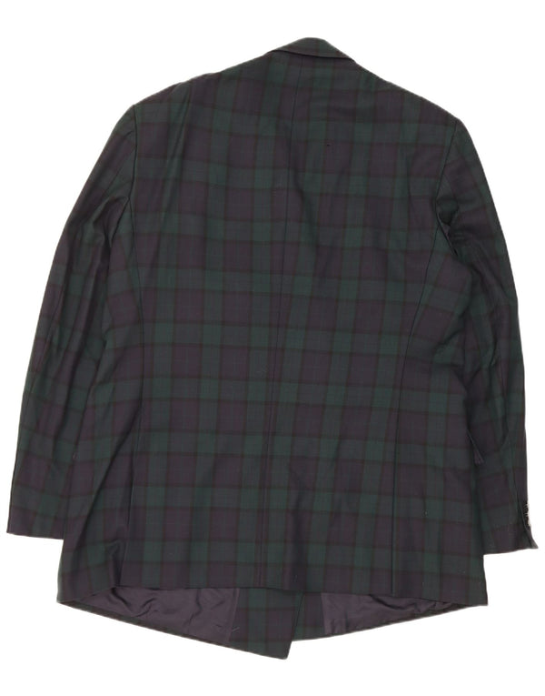 Blazer feminino Vittorio Veneto UK 18 XL azul marinho xadrez