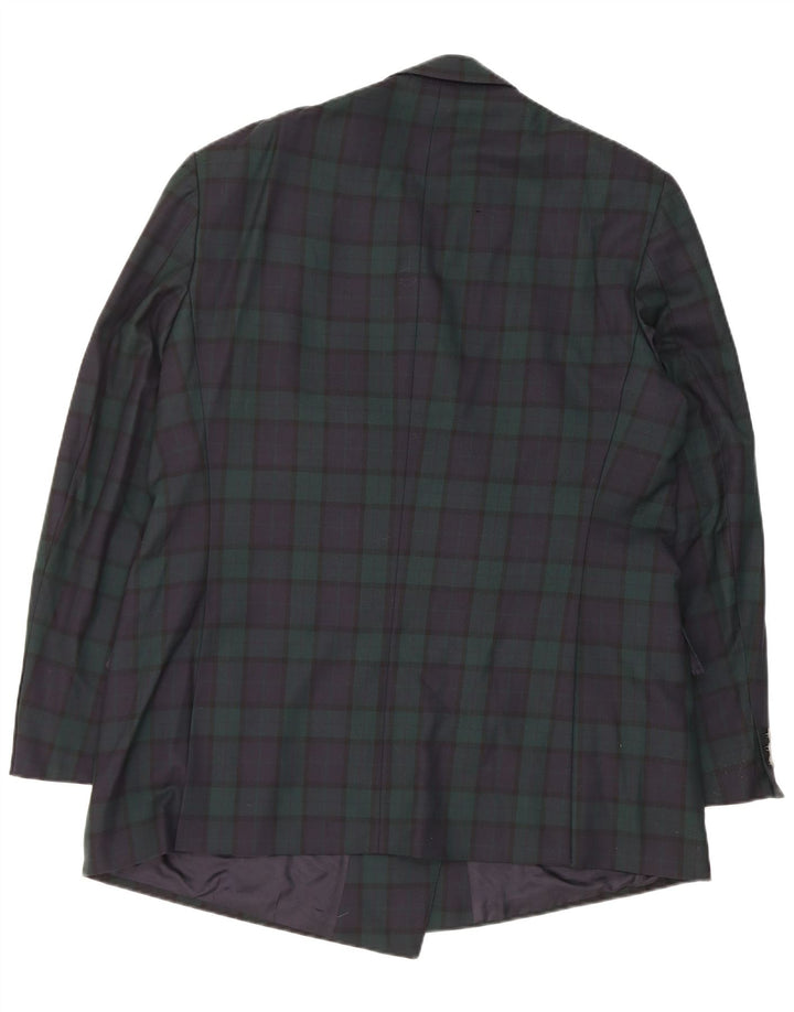 Blazer feminino Vittorio Veneto UK 18 XL azul marinho xadrez