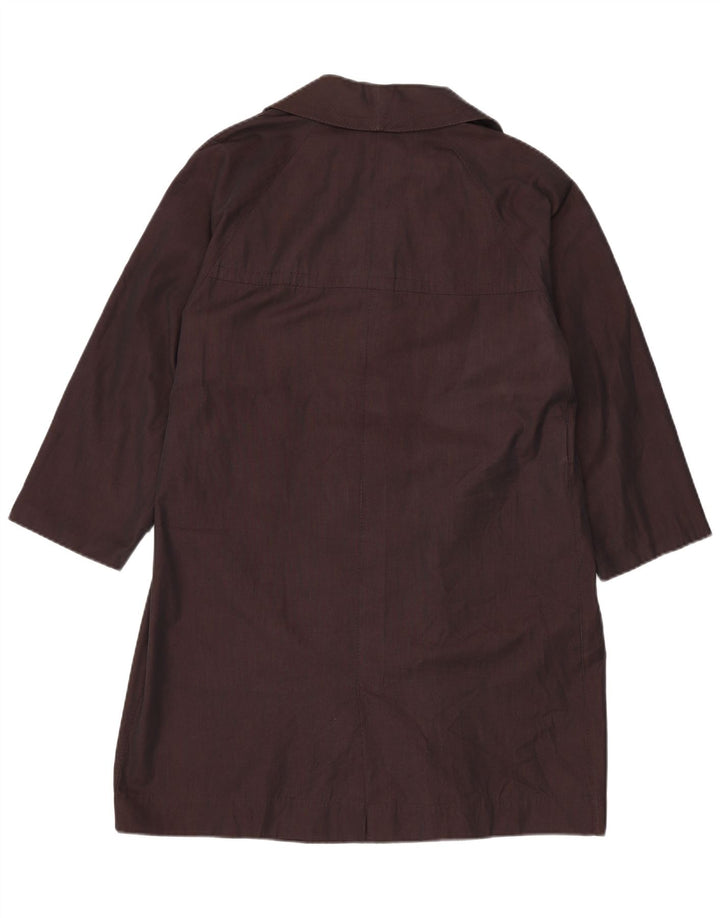 Sobretudo feminino vintage Reino Unido 14 grande Borgonha