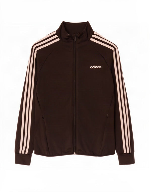 Adidas Womens Climalite Tracksuit Top Jacket UK 8/10 Pequeno Poliéster Preto
