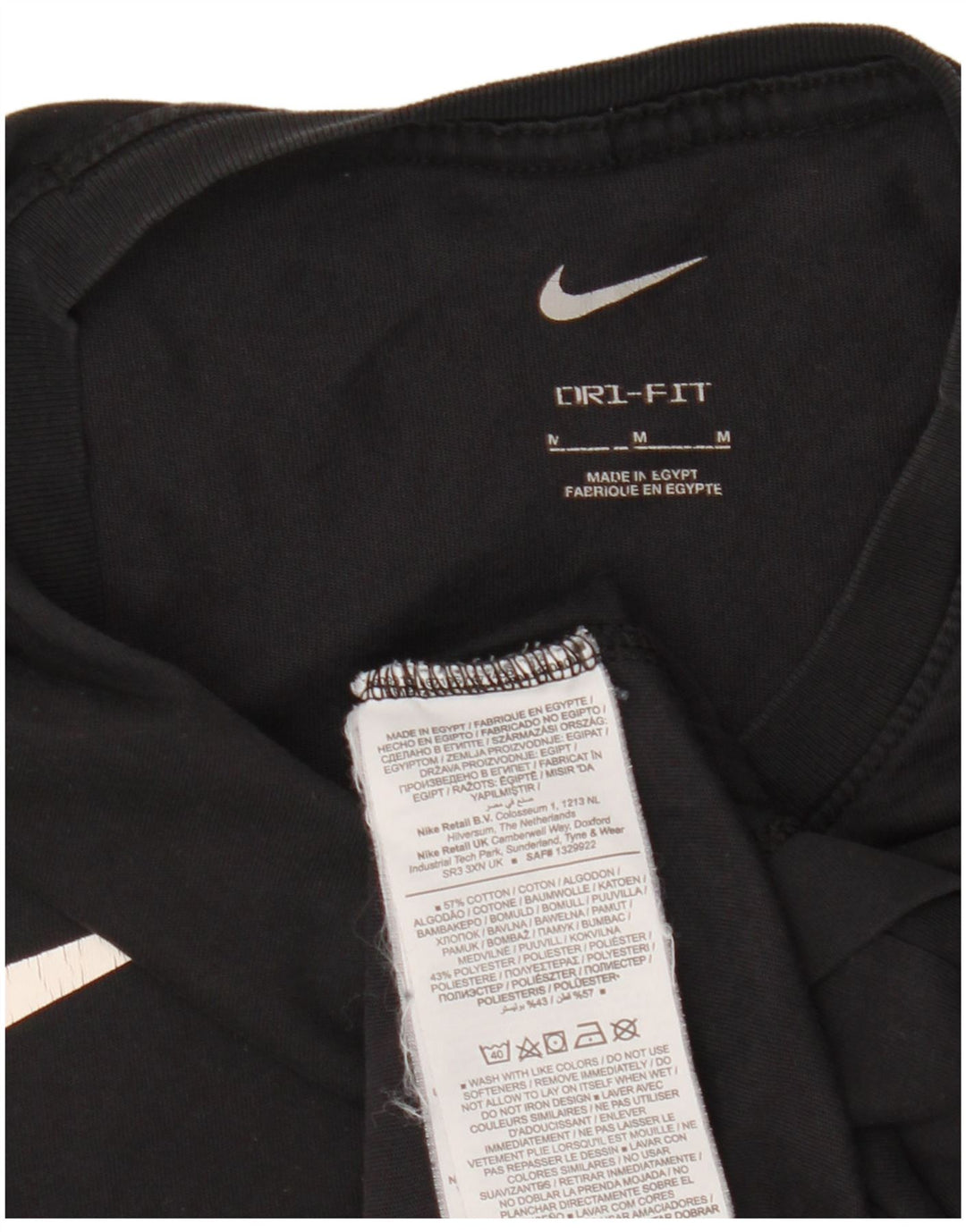 Camiseta Nike Masculina Dri Fit Top Médio Algodão Preto