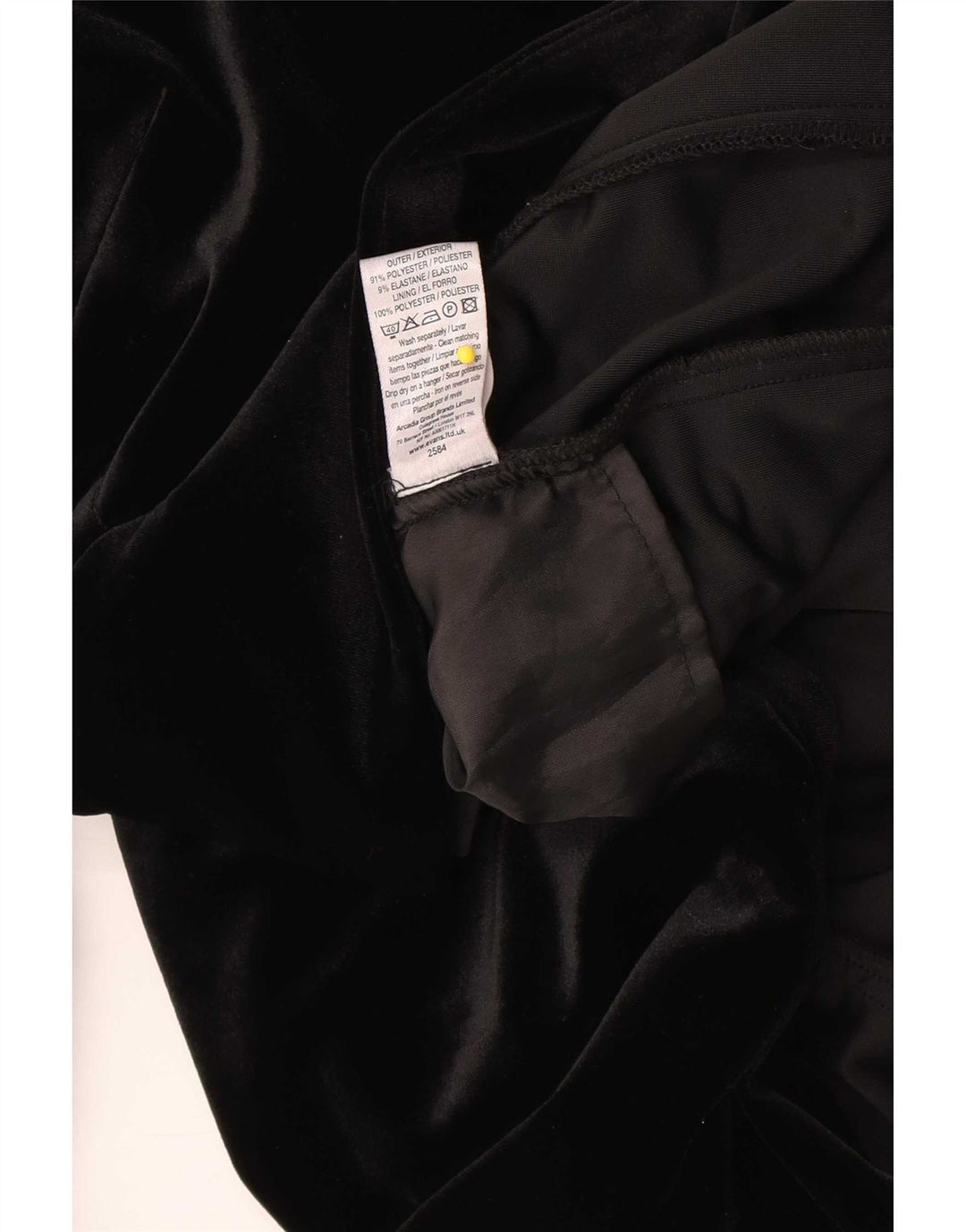 Sobretudo de veludo feminino vintage UK 16 grande poliéster preto
