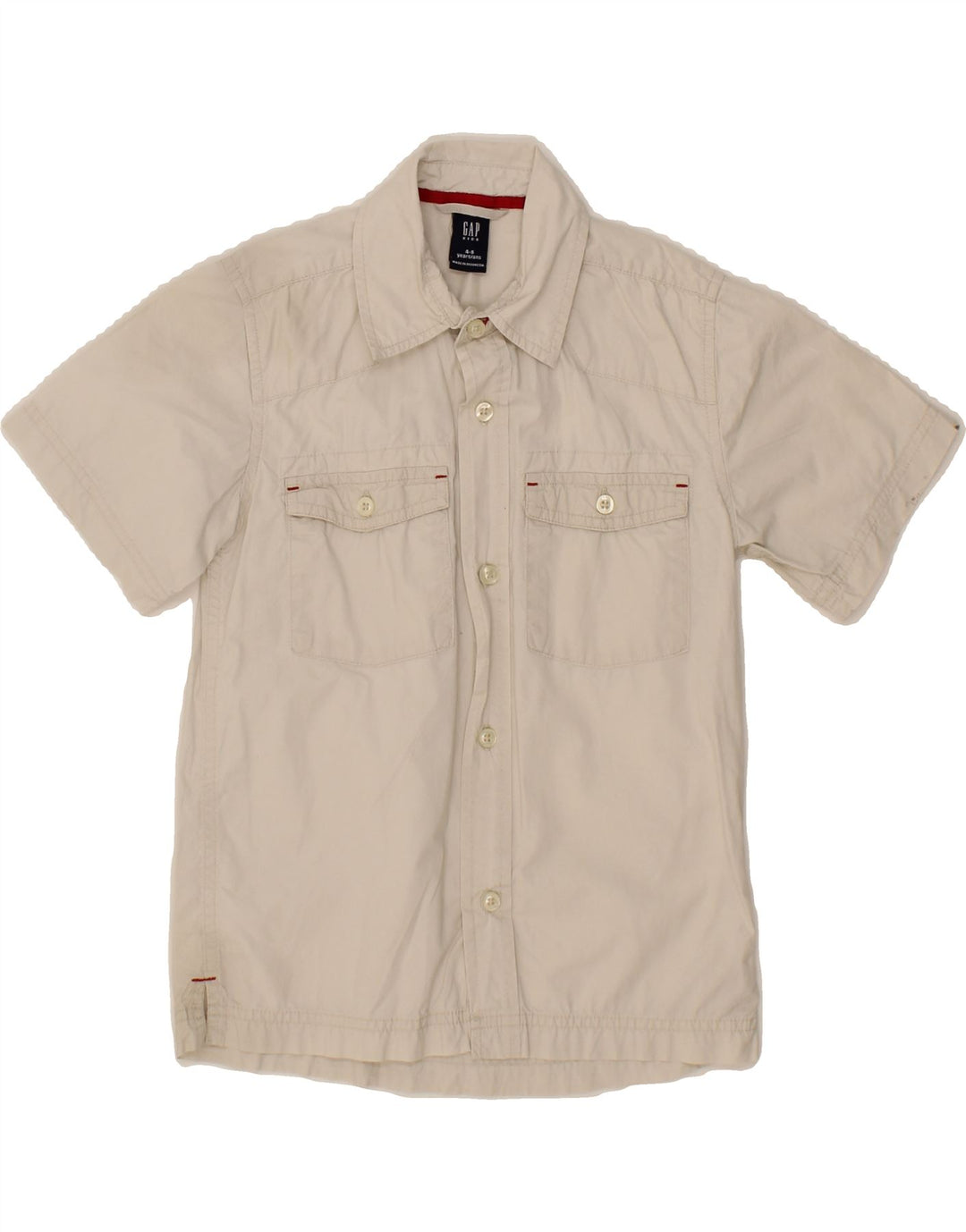 GAP Boys Short Sleeve Shirt 4-5 Years White Cotton Vintage Gap and Second-Hand Gap from Messina Hembry 
