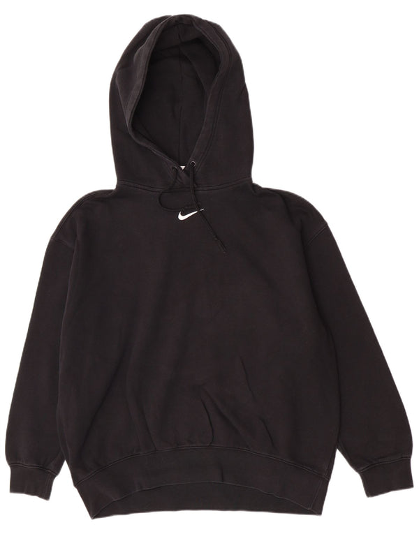 Jumper com capuz Nike feminino oversized UK 10 pequeno algodão preto