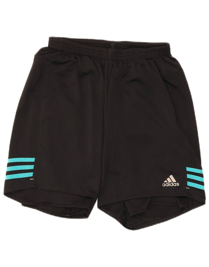 Shorts esportivos masculinos Adidas médio preto poliéster