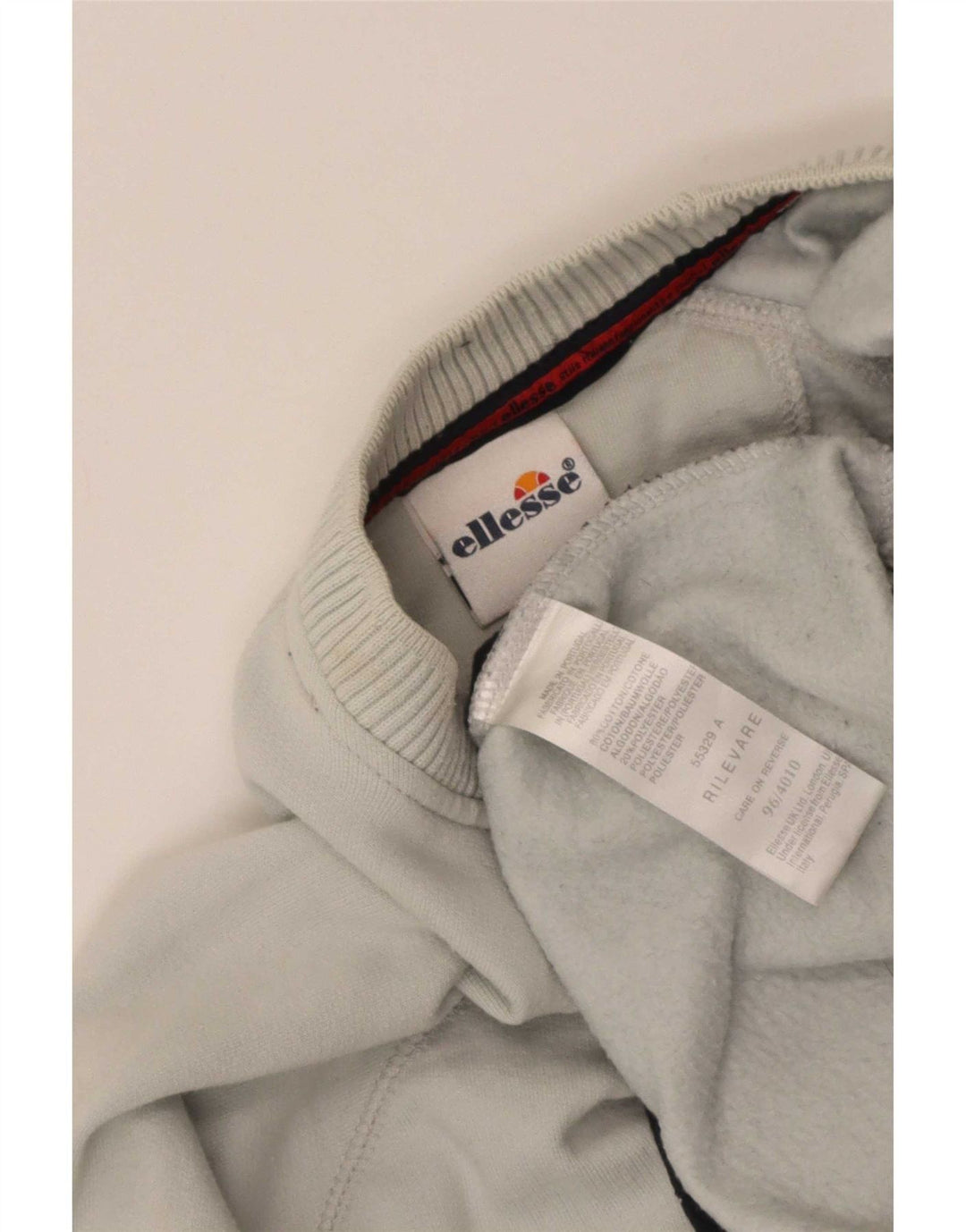 Ellesse moletom masculino jumper médio azul listrado algodão