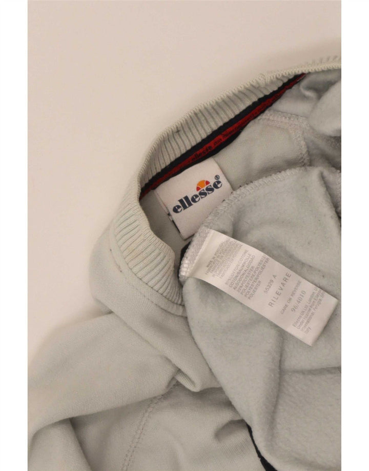 Ellesse moletom masculino jumper médio azul listrado algodão