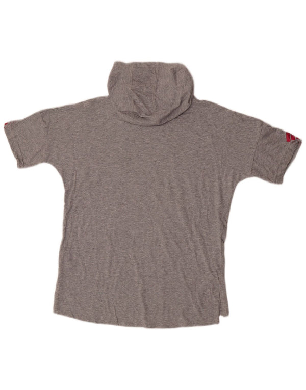 Camiseta Adidas Meninas com Capuz Top 15-16 Anos XL Cinza Algodão Flecked