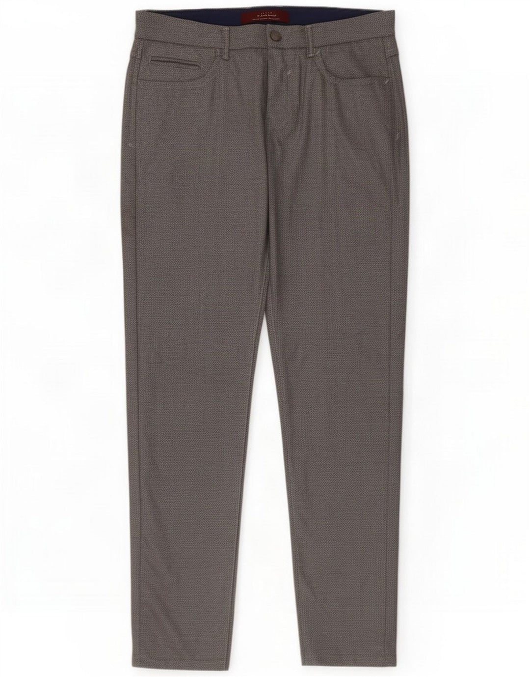 Zara Mens Slim Casual Calças EU 40 Médio W31 L30 Cinza Poliéster