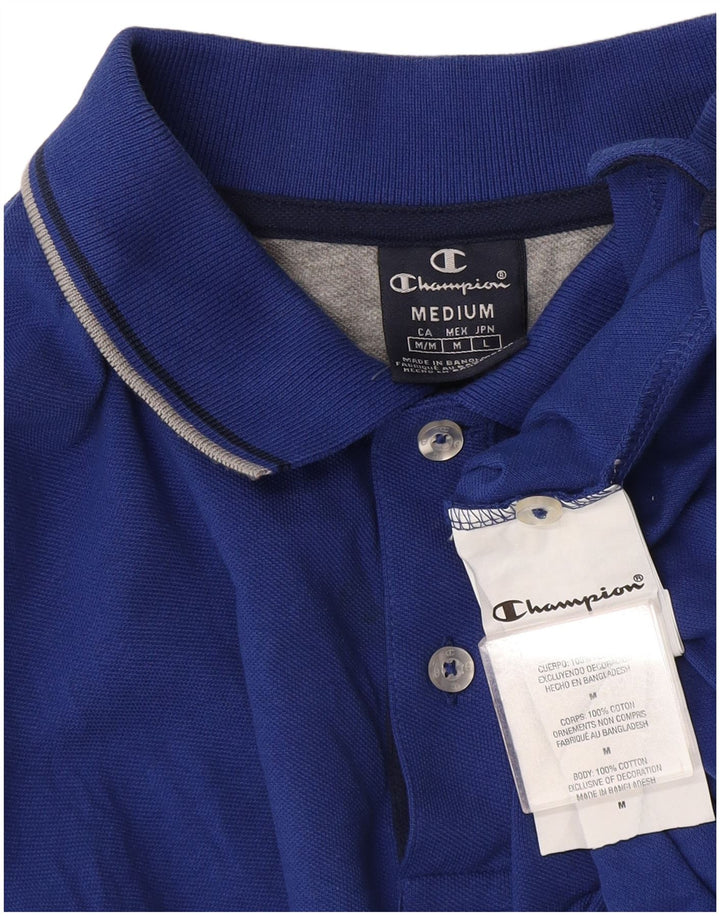Camisa polo masculina Champion algodão azul médio