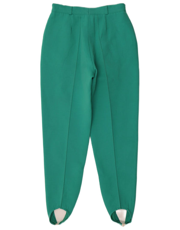 Calça feminina Belfe & Belfe de cintura alta UK 14 médio W26 L31 turquesa