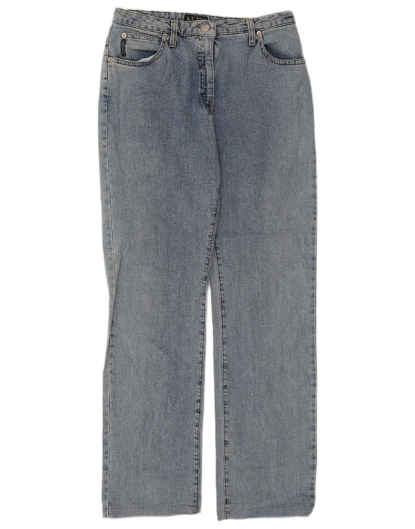 Calça jeans reta feminina Armani Comfort Fit W29 L28 azul