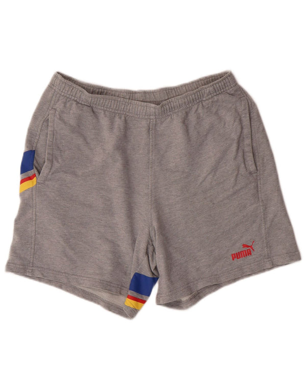 Shorts esportivos masculinos Puma cinza médio