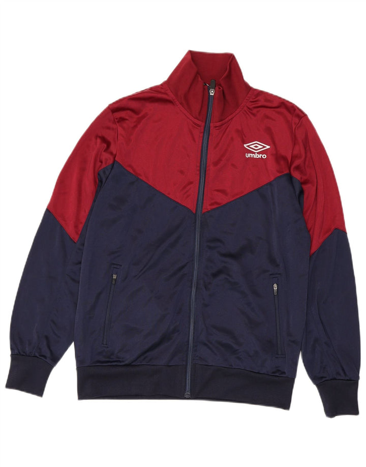 Jaqueta masculina de treino UMBRO pequena azul marinho Colourblock poliéster