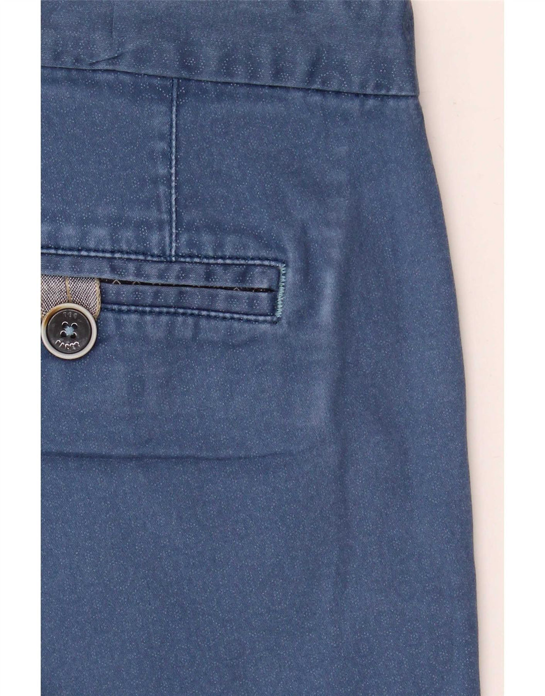 Shorts Chino Masculino Ted Baker W32 Algodão Geométrico Azul Médio