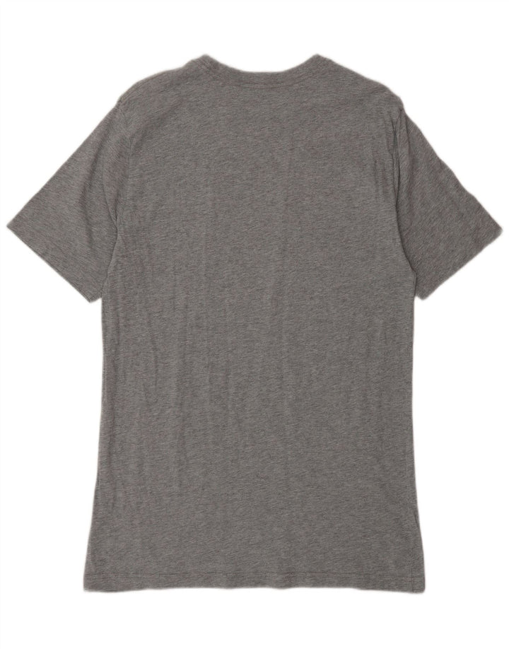 Camiseta masculina Nike Standard Fit Graphic Top cinza médio algodão manchado