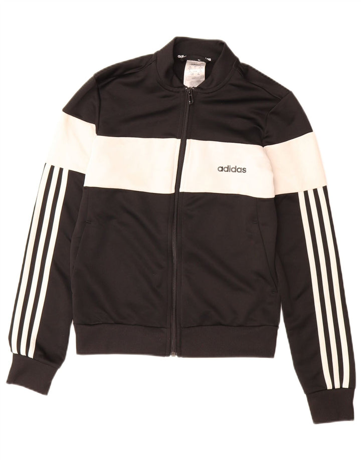 ADIDAS Meninas Aeroready Tracksuit Top Jacket 13-14 Anos Preto Colorblock