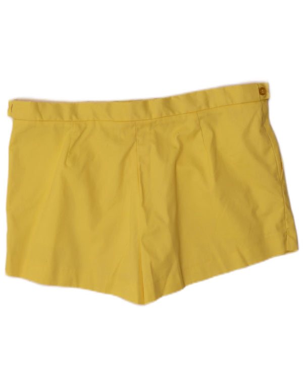 Vintage Womens Casual Shorts IT 50 XL W38 Yellow Cotton