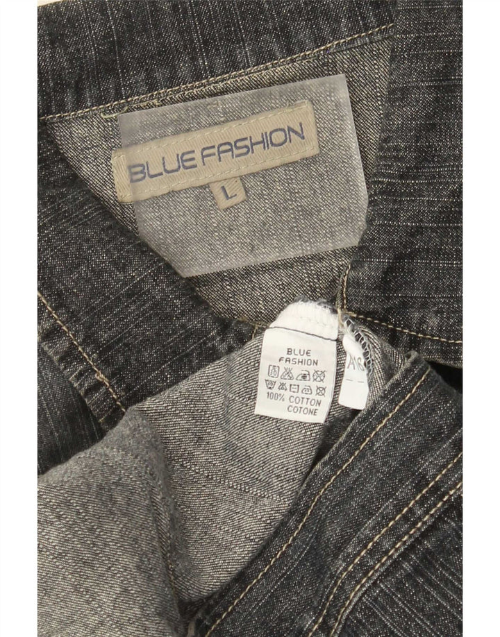 Jaqueta jeans masculina vintage UK 40 grande algodão azul