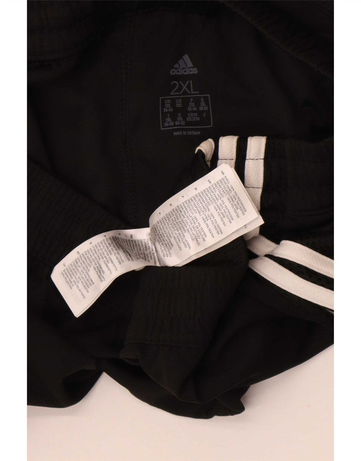 Shorts esportivos femininos Adidas UK 24/26 2XL preto poliéster