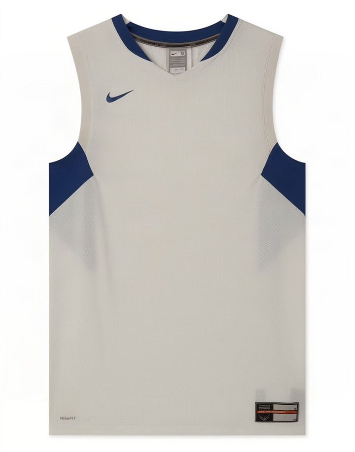 Colete Nike Masculino Top Médio Branco Colourblock Poliéster