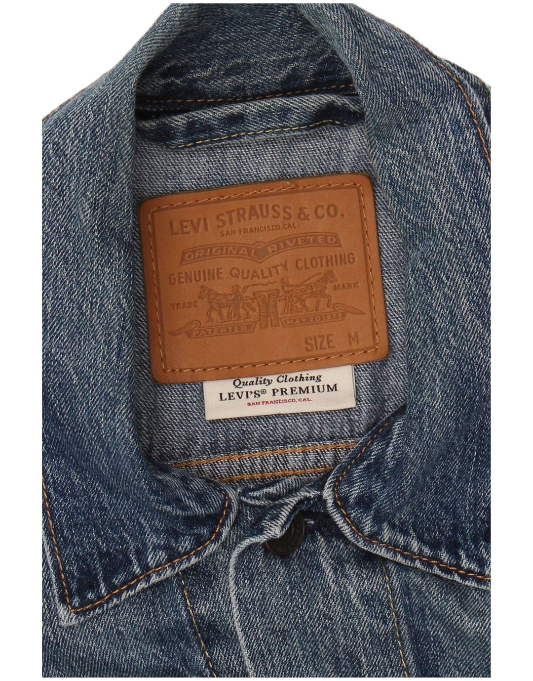 Jaqueta jeans masculina LEVI'S UK 38 azul médio