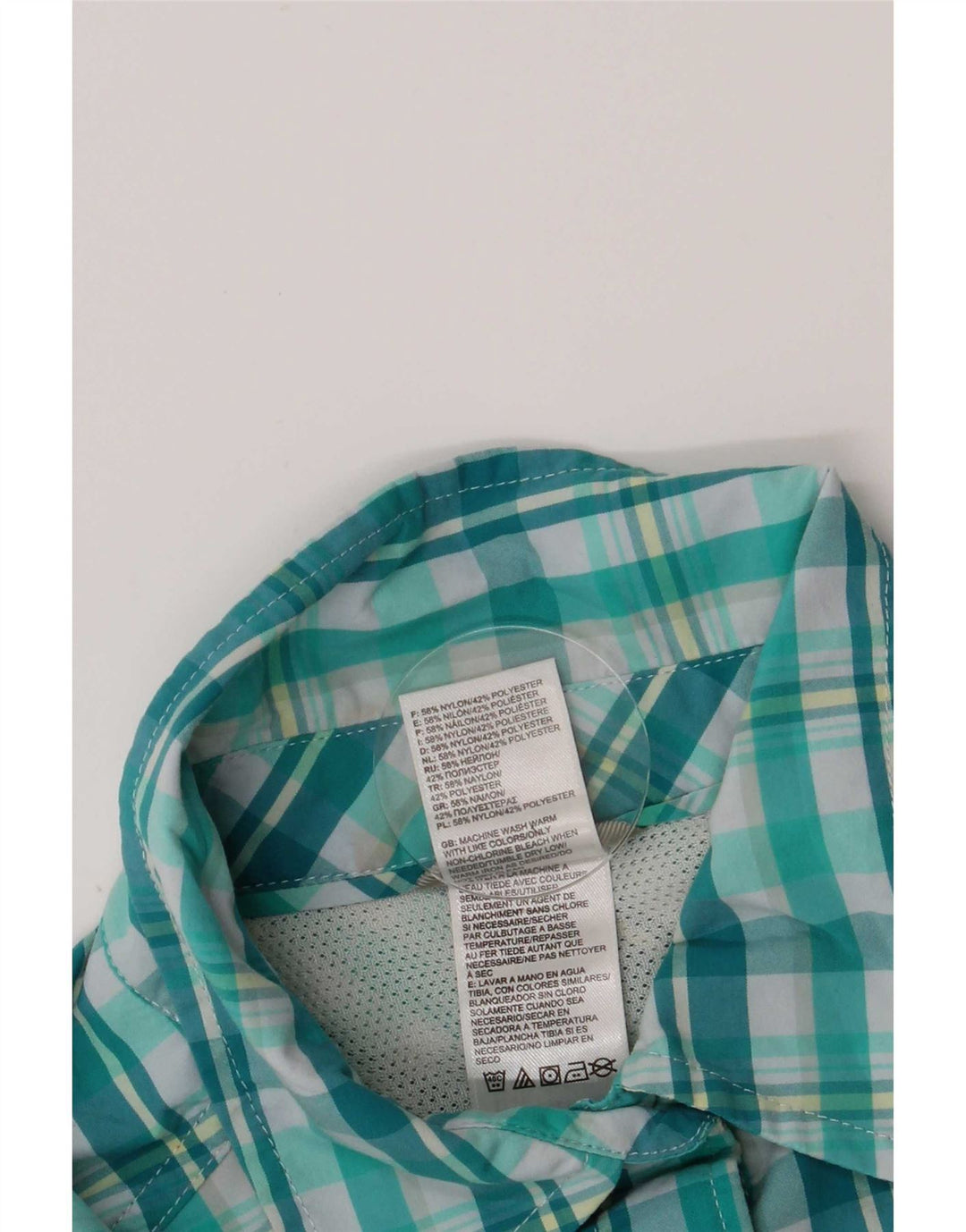 Camisa feminina The North Face UK 10 Small Green Check Nylon
