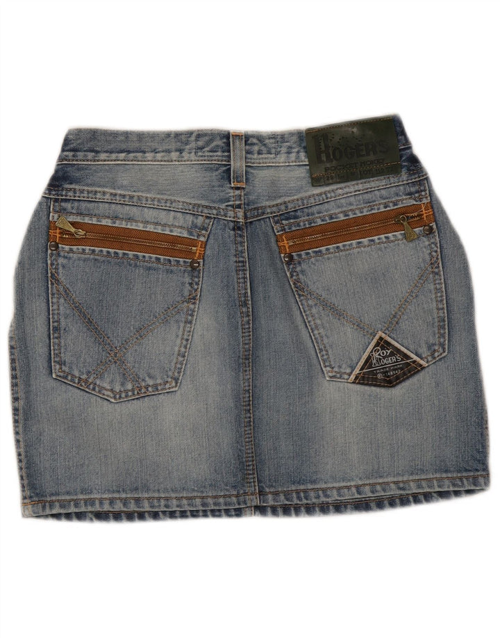 Mini saia jeans feminina Roy Rogers W29 algodão azul médio