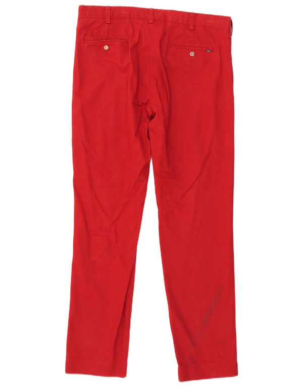 Polo Ralph Lauren Mens Slim Fit Chino Trousers W36 L34 Red Cotton