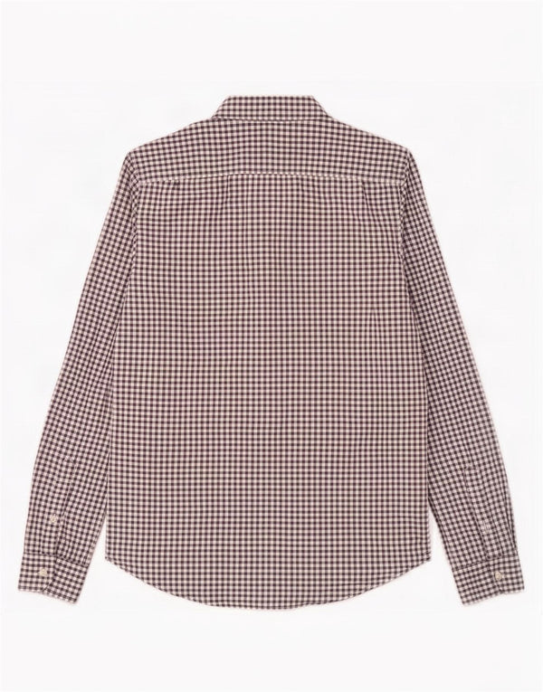 Camisa masculina de ajuste clássico Jack Wills médio azul marinho algodão guingão