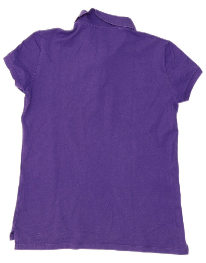 Camisa polo feminina Lacoste tamanho 42 grande algodão roxo