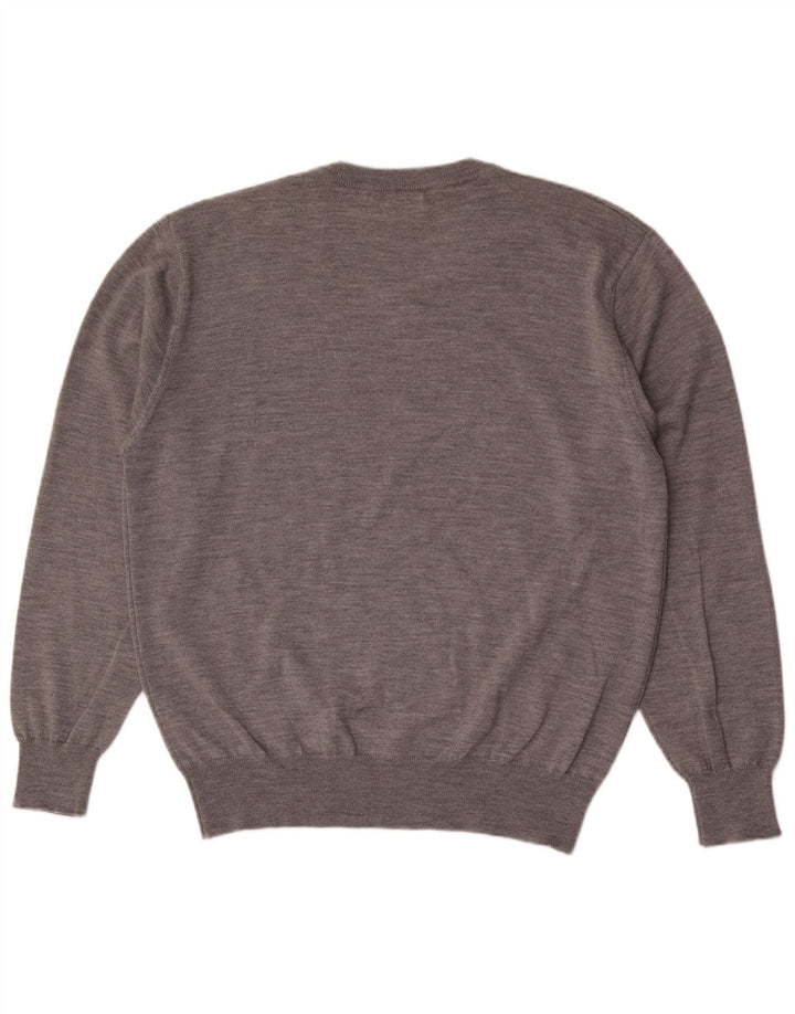 Suéter masculino ORVIS com decote em V XL lã cinza