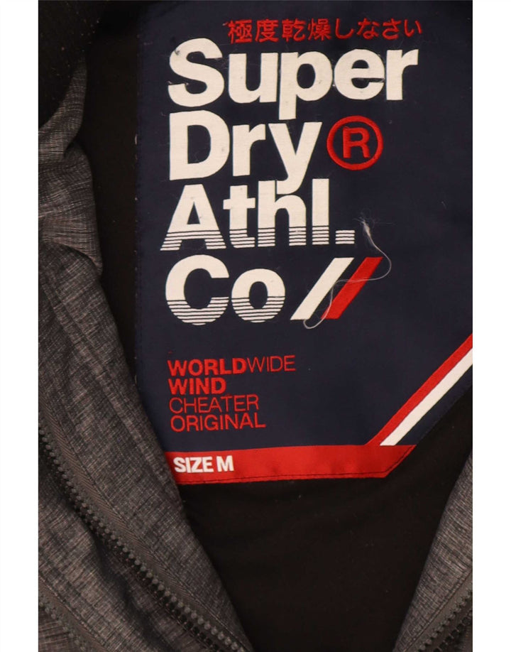 Jaqueta corta-vento masculina Superdry The Windcheater UK 38 cinza médio manchado