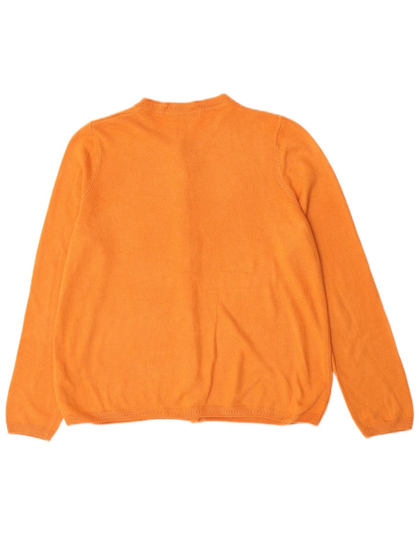 Suéter cardigã feminino grande Marks & Spencer Reino Unido 16 grande laranja