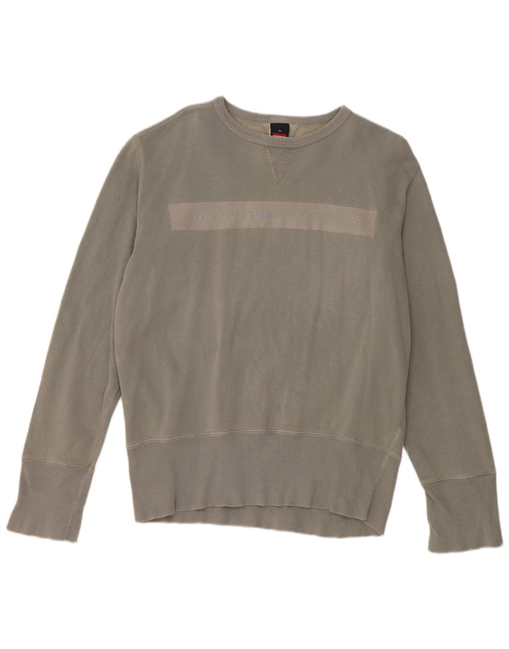 Diesel masculino gráfico moletom jumper XL cinza