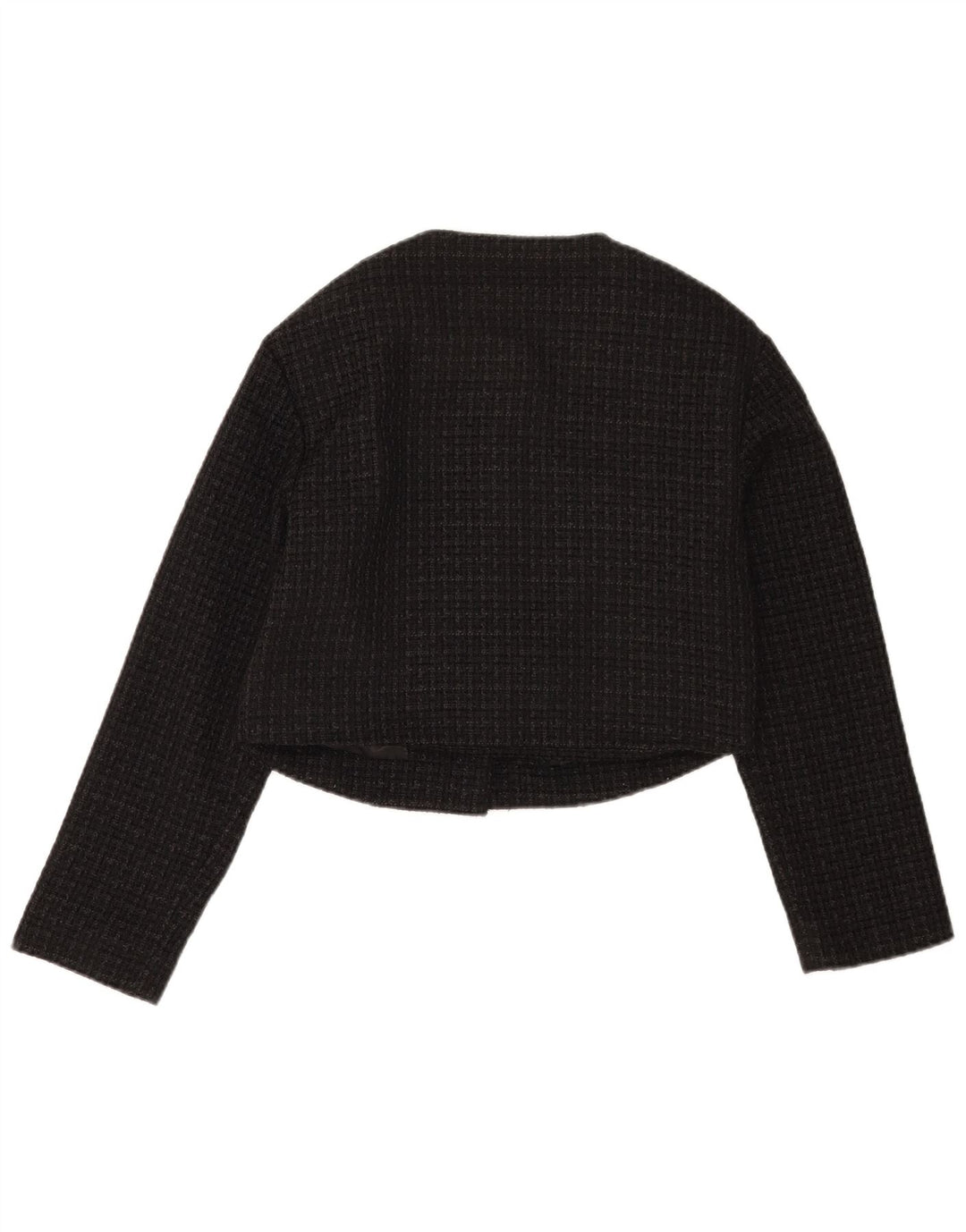 Jaqueta blazer feminina Abercrombie & Fitch Reino Unido 10 pequena xadrez preta