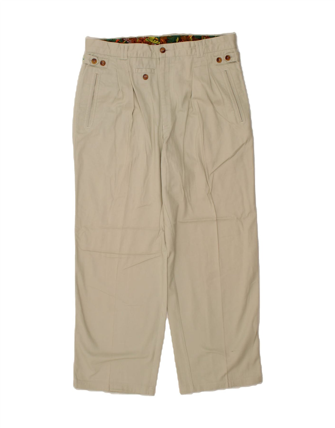 BERTO LUCCI Womens Pegged Chino Trousers W36 L29 Beige Cotton Vintage Berto Lucci and Second-Hand Berto Lucci from Messina Hembry 