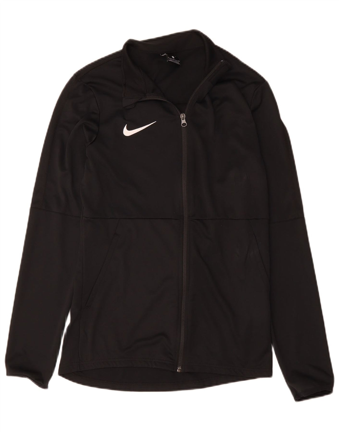 Nike Mens Dri Fit Tracksuit Top Jacket Pequeno Poliéster Preto