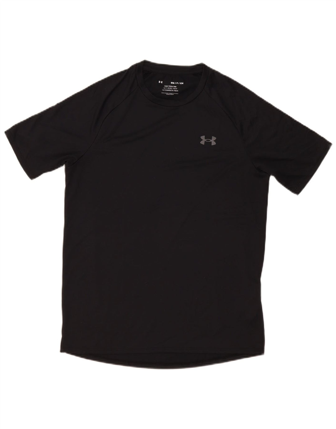 Under Armour Mens T-Shirt Top Pequeno Poliéster Preto
