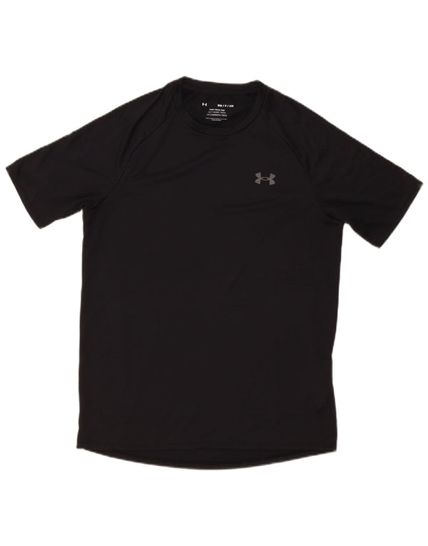 Under Armour Mens T-Shirt Top Pequeno Poliéster Preto