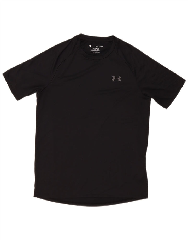 Under Armour Mens T-Shirt Top Pequeno Poliéster Preto