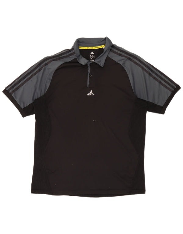 Adidas Mens Climacool Polo Shirt Médio Preto Colorblock
