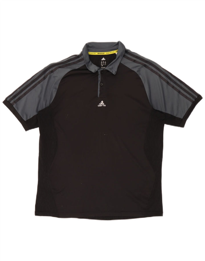Adidas Mens Climacool Polo Shirt Médio Preto Colorblock