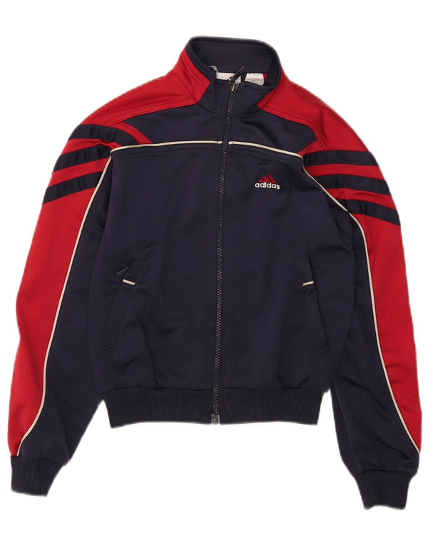 Adidas Meninos Graphic Tracksuit Top Jacket 7-8 Anos Azul Marinho Colorblock