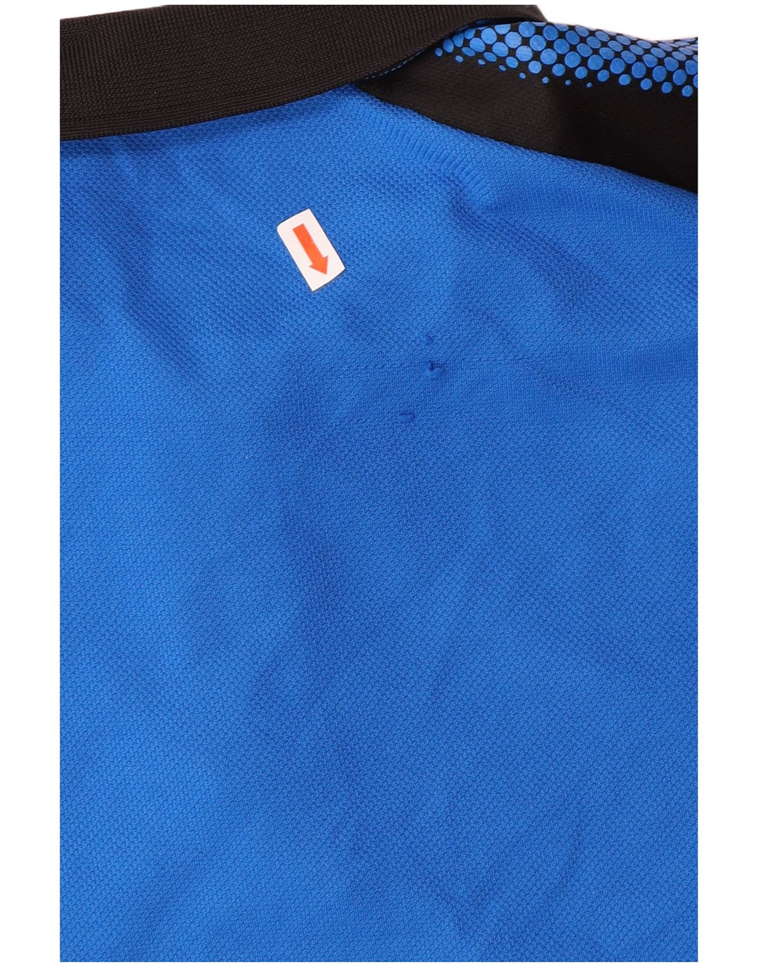 Camisa pólo gráfica masculina PUMA grande azul colorblock poliéster