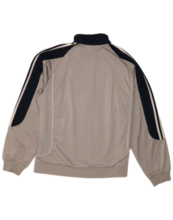 Adidas Mens Tracksuit Top Jacket UK 42/44 Grande Cinza Colorblock Poliéster